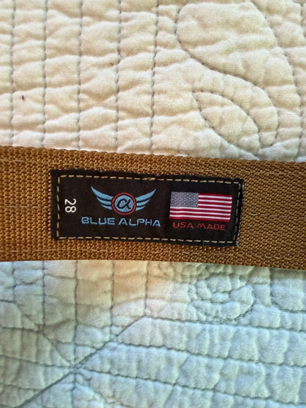 Blue Alpha Hybrid EDC Belt with Quick-Release Buckle in Tan